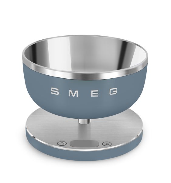 Smeg Collezione Stainless Steel Digital Kitchen Scale - Matt Storm Blue