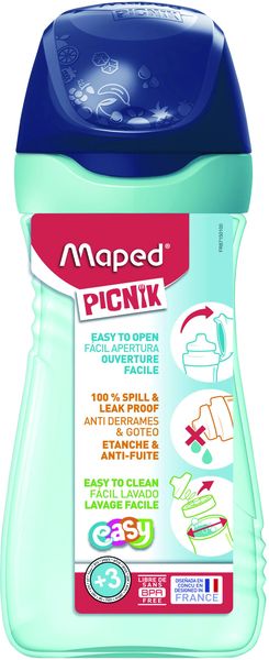 Maped Picnik Origins 430ml Water Bottle - Blue/Green