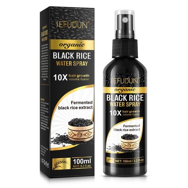 Natural Hair Growth Serum with Rice Water, Castor Oil &amp; Biotin - 3.2 fl.oz