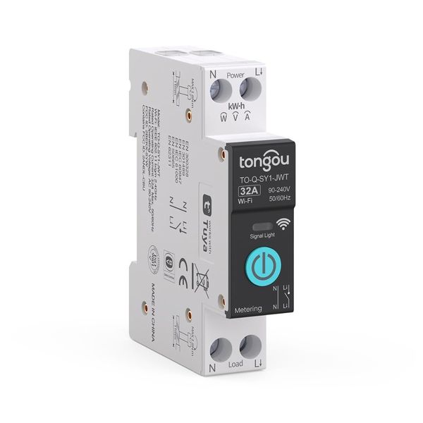 Smart Wi-Fi Switch timer,32A with Energy Monitor, Smart Life/Tuya APP