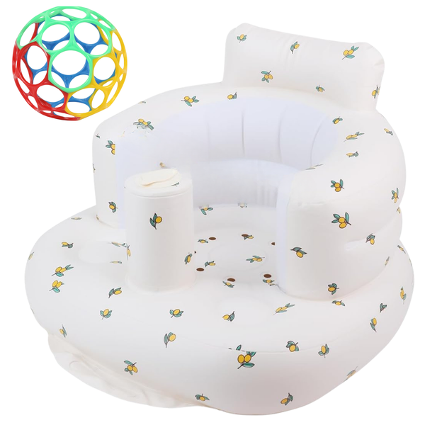 Inflatable Baby Seat With Built in Air Pump &amp; Baby Sensory Ball Toy