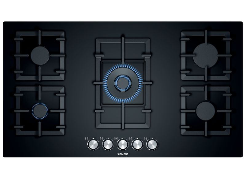 Siemens - 90cm Gas Hob ,Tempered glass iQ500 - Black
