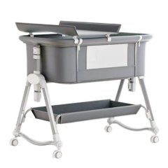Multifunctional Crib Adjustable High-Quality Baby Crib Cradle With Wheels