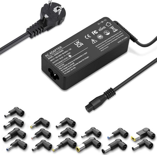 90W Universal AC Adapter Laptop Charger Power Supply Cord with 16 Tips