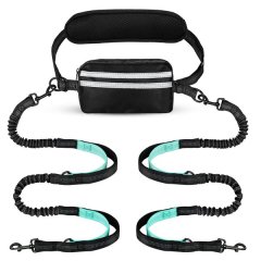 Hands Free Dog Running Leash with Adjustable Waist Belt Ideal for Leashed