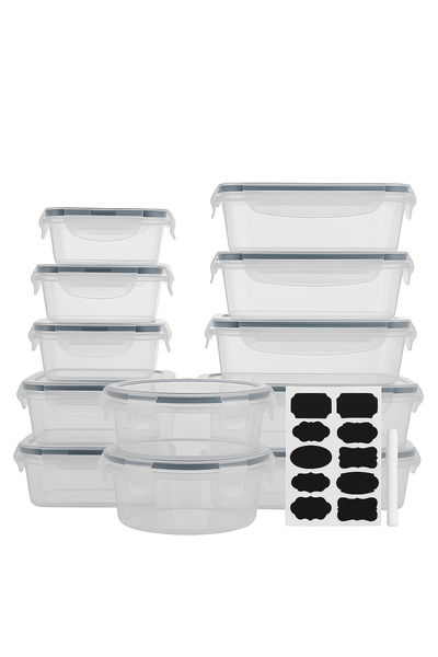12-Pc Stackable Airtight Storage Containers - Kitchen &amp; Meal Prep, BPA Free