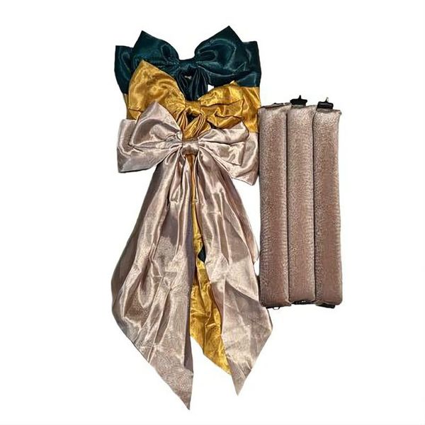 6-piece Hair Styling Set - heatless curling rods &amp; bows