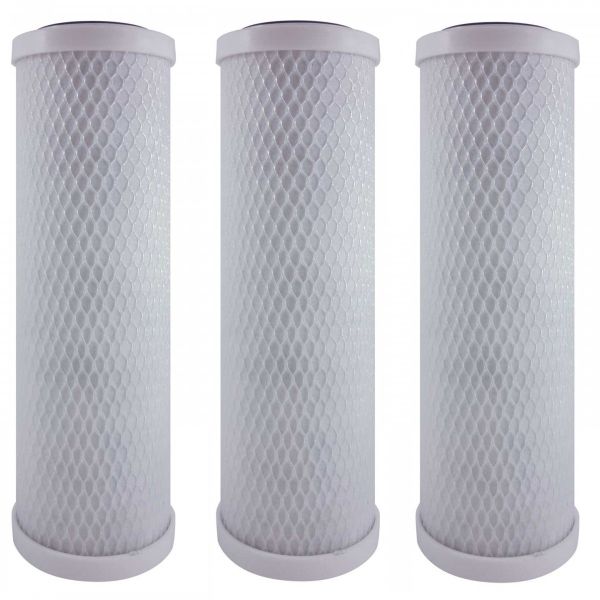 10" Carbon Block Water Filter Cartridge - Set of 3