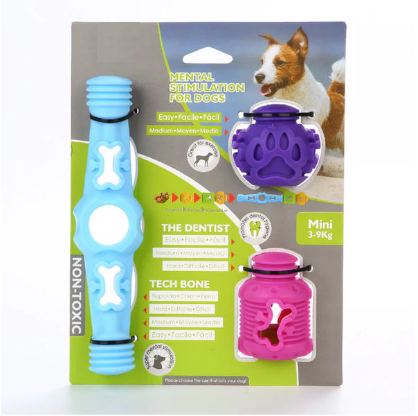 Dog Interactive IQ Treat Ball &amp; Chew Toys for Puppies &amp; Aggressive Chewers
