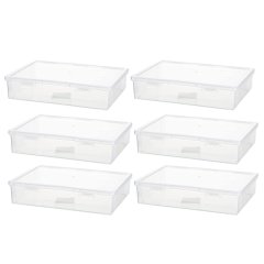 7In x 9In x 2In Storage Box with Lid Multipurpose Craft Organizer
