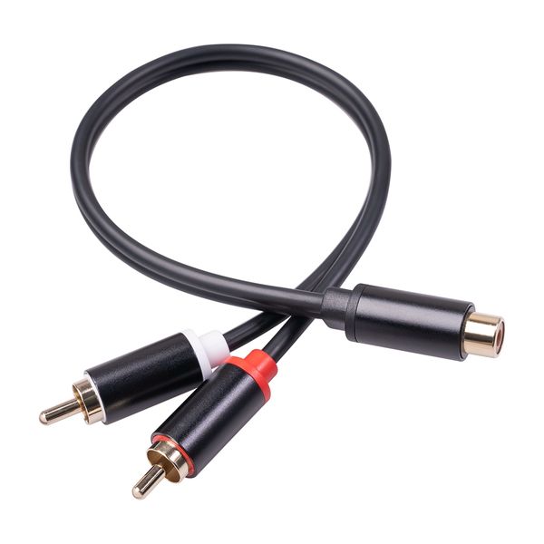 Rca Cable 2 Rca Male To 1 Rca Female Adapter Audio Cable Aux Cable