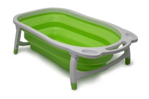 Baby Bath- Green Folding With Plug-Nuovo