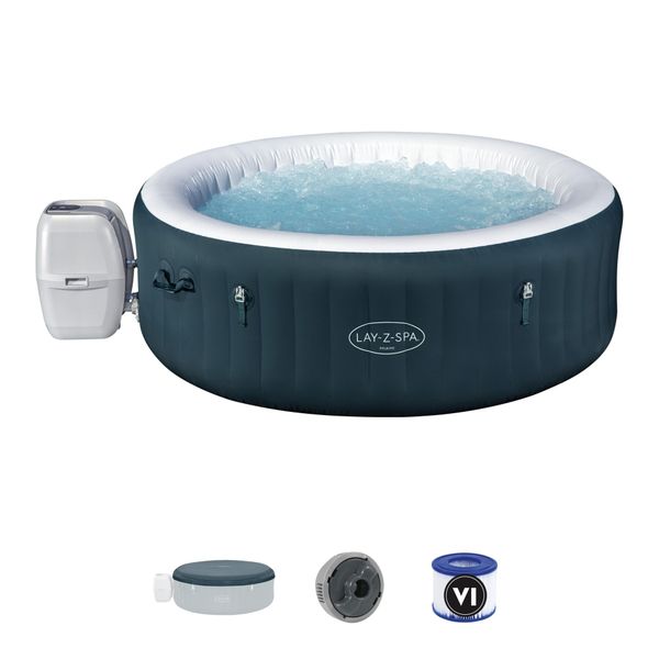 Bestway Lay-Z-Spa 1.96m x 66cm Miami EnergySense AirJet 6 Dark Green Round