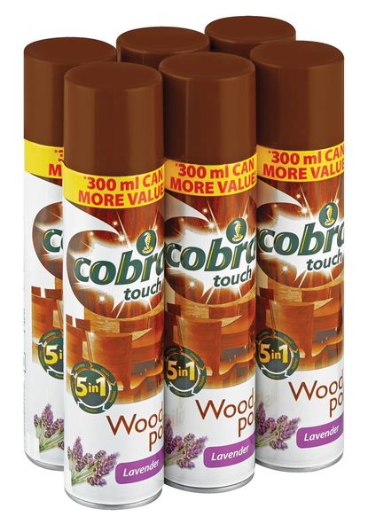 Cobra Touch 6x300ml, Wood Polish, Lavender