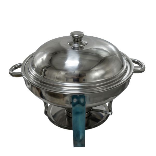 6L Round Stainless Steel Chafing Dish Catering Food Warmer with Lid