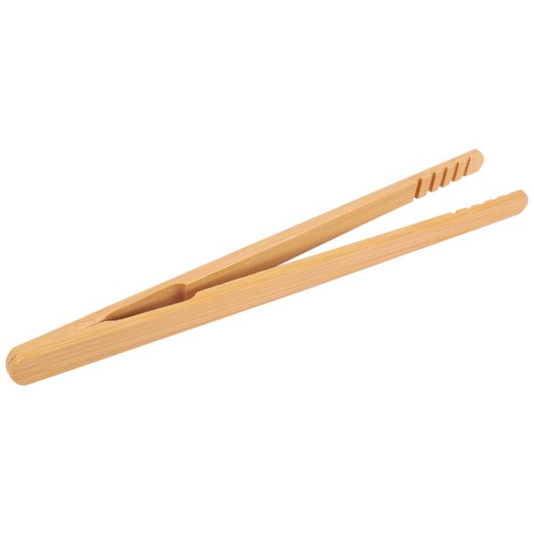 10 Pieces Bamboo Toast Tongs Bamboo Tongs 7 Inches Toaster Tongs