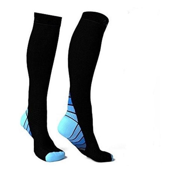 Long Compression Socks 2 Pack - Blue (Size: L)