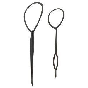 2 Piece Topsy Tail Hair Styler Hair Style Hair Twister Snare Loop Black