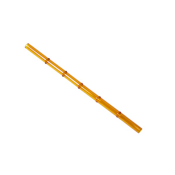 Bamboo Design Colour Heat Resistant Glass Straws - Set of 4
