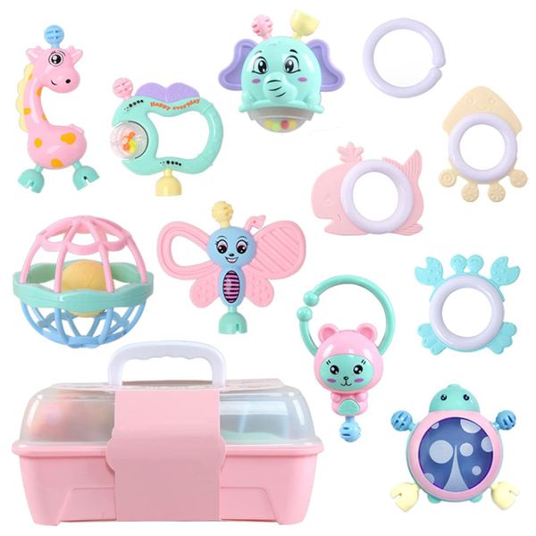 Rattles for Infants Teething Toys, Baby Early Education Toys - 11 Pieces