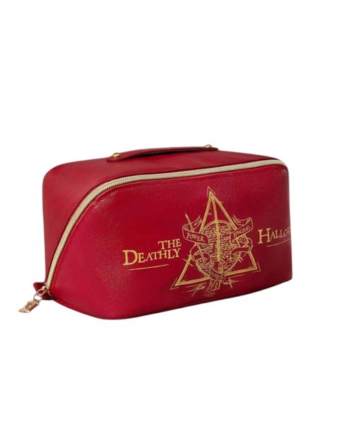 Burgundy Harry Potter "Deathly Hallows" Makeup &amp; Toiletry Bag