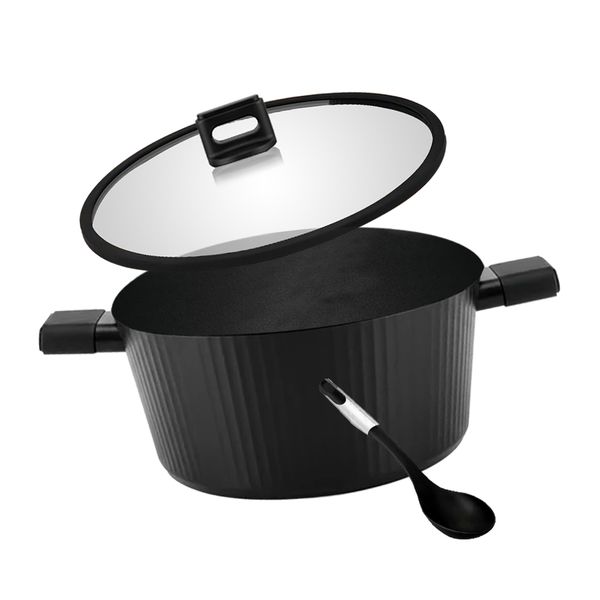3.8 Litre - Pro Non-Stick Coating Forged Casserole - Matte Black