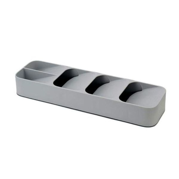Smart Kitchen Cutlery Drawer Organizer Spoon Fork Storage Tray - Grey