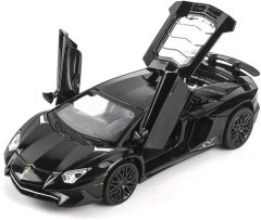 Black Lamborghini LP750 Toy Vehicle Pull Back Die-Cast Car Model 1:32