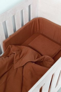 Phlo Studio- Rust Muslin Cot Duvet
