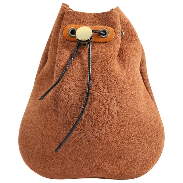 Outdoor Leather Cheap Coin Purse Coin Bag Drawstring Pouch Calabash