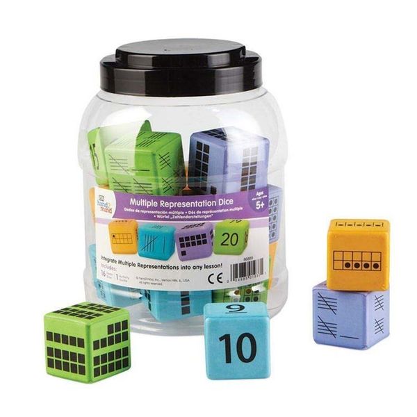 Hand2Mind - Multiple Representation Dice Early Math Learning Activity 16pcs
