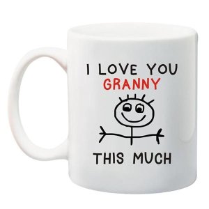 Qtees Africa I Love You Granny This Much Printed Mug - White