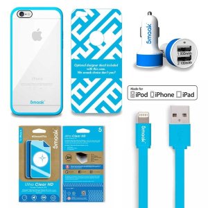 Smaak 1.2m Lightning Cable - Blue + Case for iPhone 6 - Blue