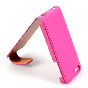 Iphone 5 Compatible Magnetic Pu Leather Flip Case - Pink