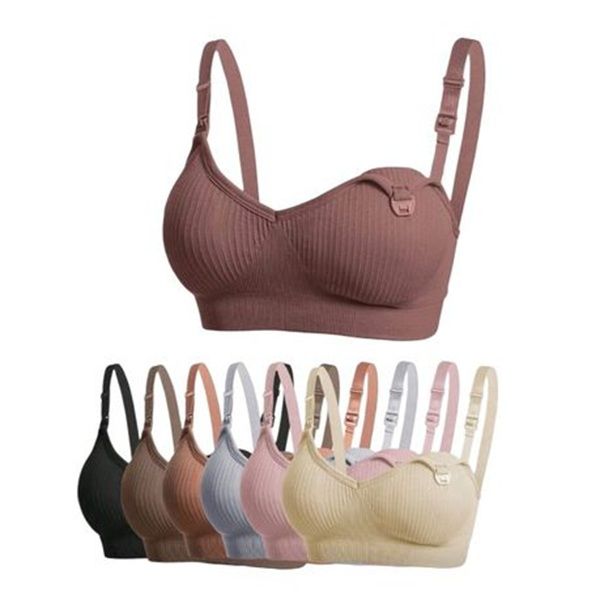 Seamless Padded Maternity Nursing Bras - Set of 7 XXL