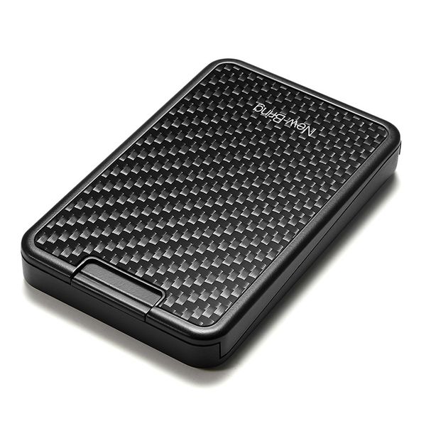 New-Bring Aluminum Sliding Card Holder - RFID Blocking (Black &amp; Carbon)