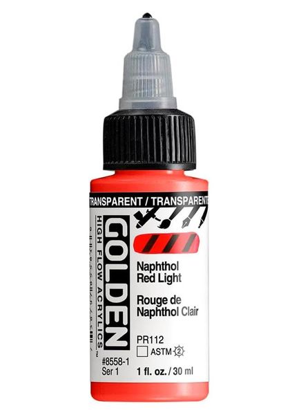 High Flow Acrylics by GOLDEN, 30ml / 1fl.oz - Naphtol Red Light