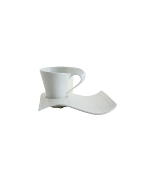 Elegant Wave Tea Set- 12 Piece Cup &amp; Saucer