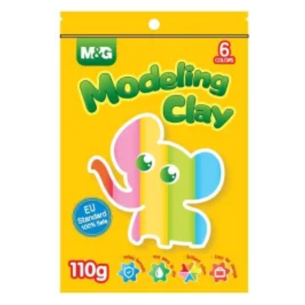 M&amp;G Modeling Clay 6 Colours 110g