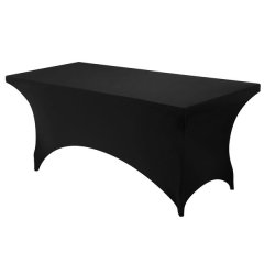 Spandex Tablecloth Stretch Open Back for Rectangular Fitted Folding Table