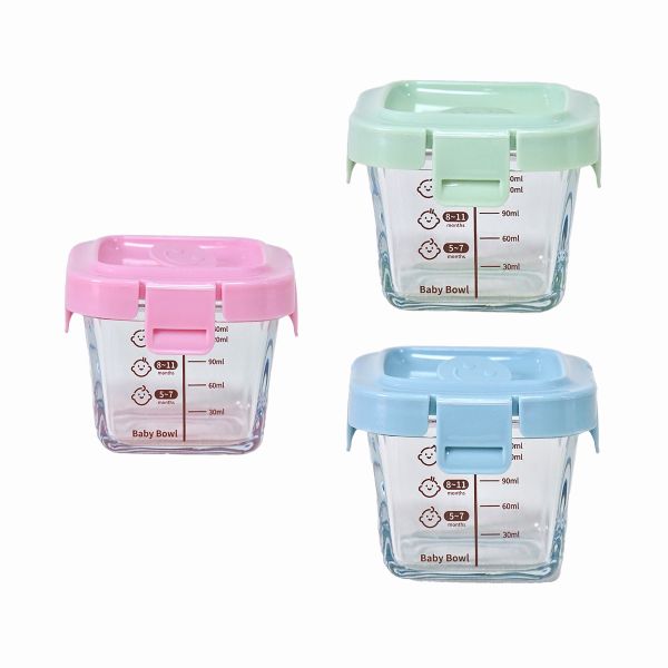 Kids Glass Baby Food Jars Set of 3 x 150ml