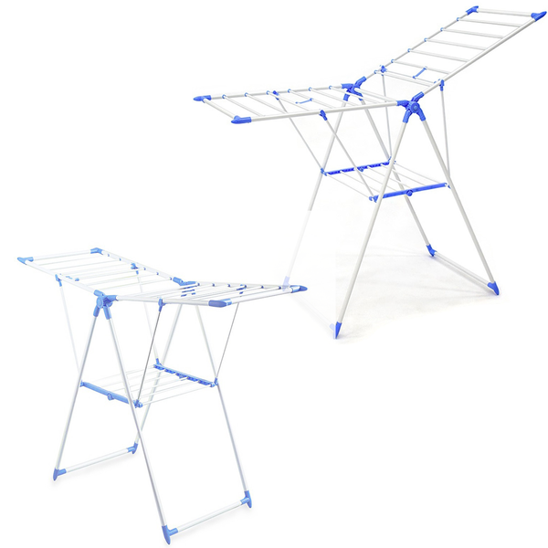 SH-CDR-8001-2-BL Foldable Washing Line - Multi-Purpose Clothing Drying Rack
