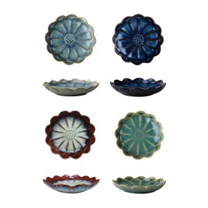 Japanese Lotus Dipping Dishes 4 piece - Option 1