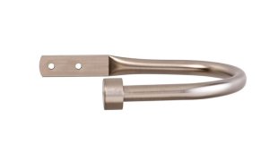 Decor Depot 25mm Curtain Hold Back Round U-Arm - Brushed Silver