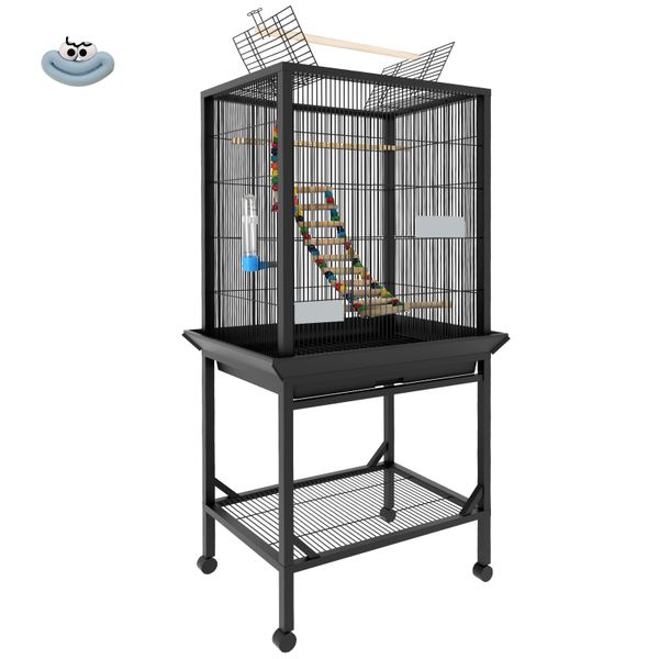 Large Parrot Cage Set Top Opening, with Perches Feeding Bowls and Swing,Pet