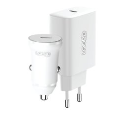 Loopd 1 Port Pd Car And Wall Charger 20W-White