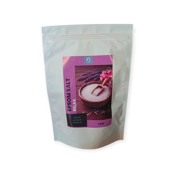 KS Life Lavender Bath Soak with real lavender buds 1 kg