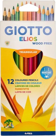 Giotto - Elios Triangular Colour Pencil Set Of 12 x 2
