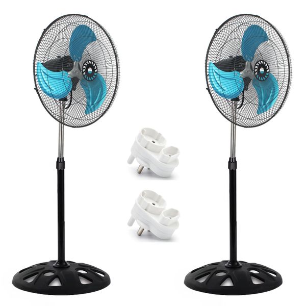 18" Industrial Heavy Duty Pedestal Stand Fan Set of 2-EMS