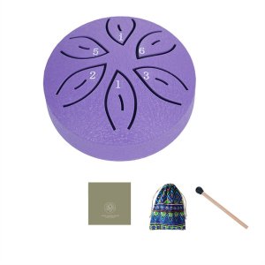 Orff Instruments Crafts Mini Hollow Drum 3 Inch 6 Tone Purple